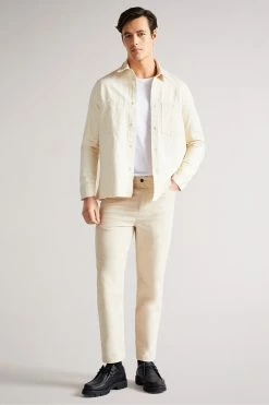tedbaker Shop Online 43 Ted Baker Enfield Ecru White Long Sleeved Denim Overshirt