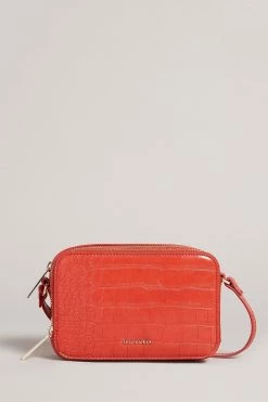 Ted Baker Stina Cinnamon Brown Double Zip Mini Camera Bag