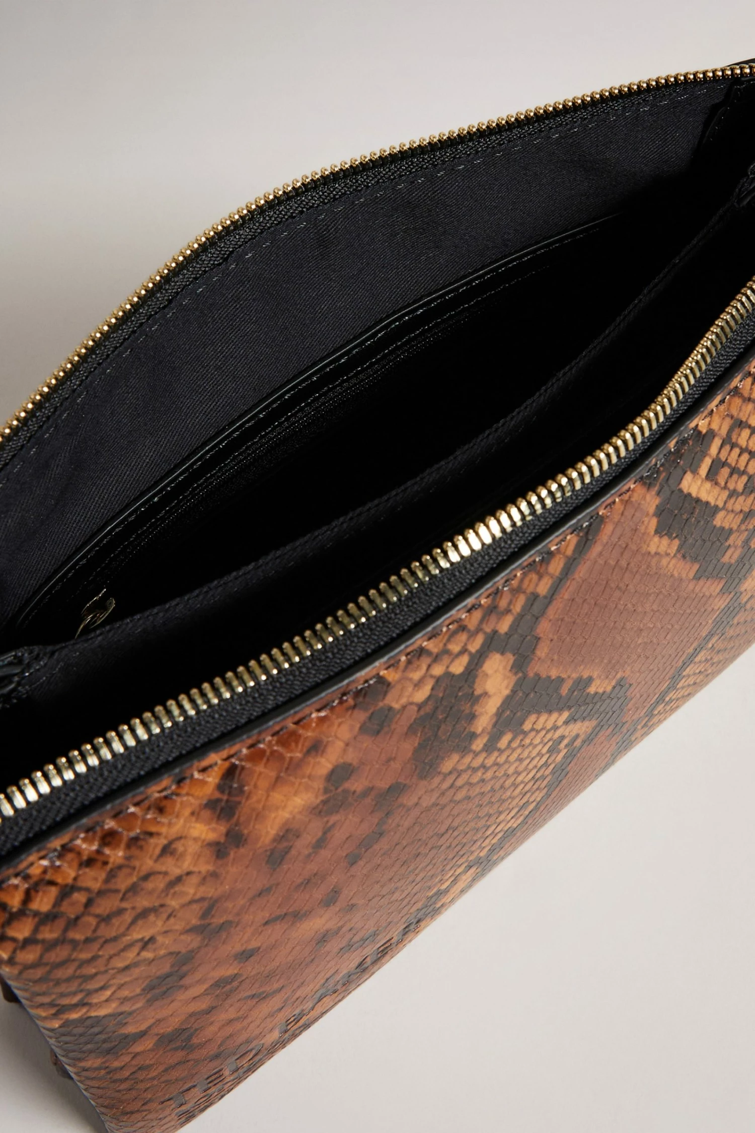 Ted Baker Darceys Brown Branded Webbing Snake Detail Cross Body Bag 4 Ted Baker Darceys Brown Branded Webbing Snake Detail Cross Body Bag - Image 3