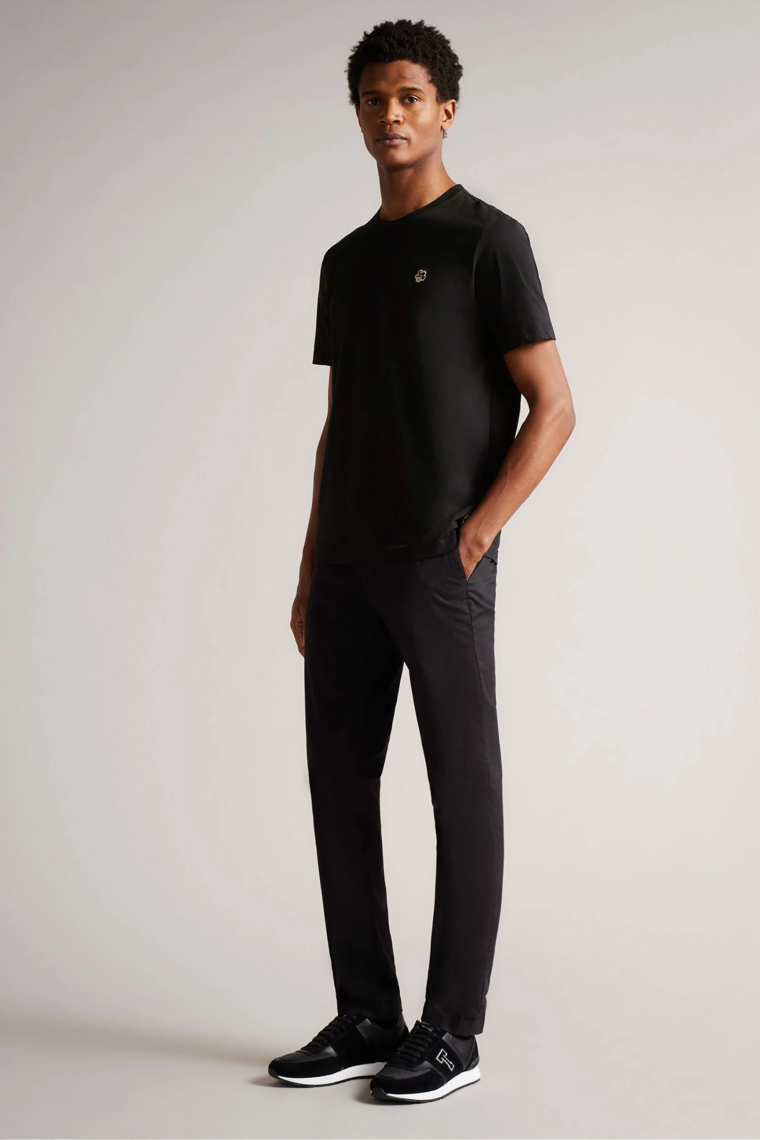 Ted Baker Grey Oxford Short Sleeve T-Shirt 4 Ted Baker Grey Oxford Short Sleeve T-Shirt - Image 2