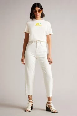 Ted Baker Ingella White Lemon Squeezy T-Shirt 8 Ted Baker Ingella White Lemon Squeezy T-Shirt -tedbaker Shop Online unnamed file 2013