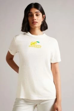 Ted Baker Ingella White Lemon Squeezy T-Shirt 11 Ted Baker Ingella White Lemon Squeezy T-Shirt -tedbaker Shop Online unnamed file 2016