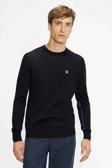 Ted Baker Cardiff Core Crew Neck Black Jumper 9 Ted Baker Cardiff Core Crew Neck Black Jumper - Image 7