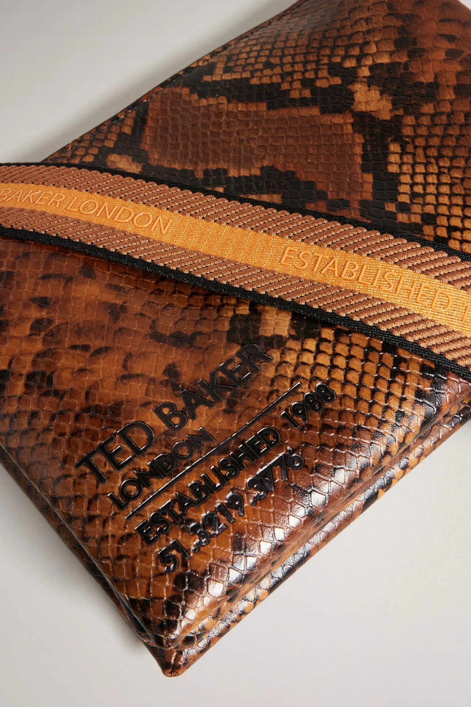 Ted Baker Darceys Brown Branded Webbing Snake Detail Cross Body Bag 5 Ted Baker Darceys Brown Branded Webbing Snake Detail Cross Body Bag - Image 4