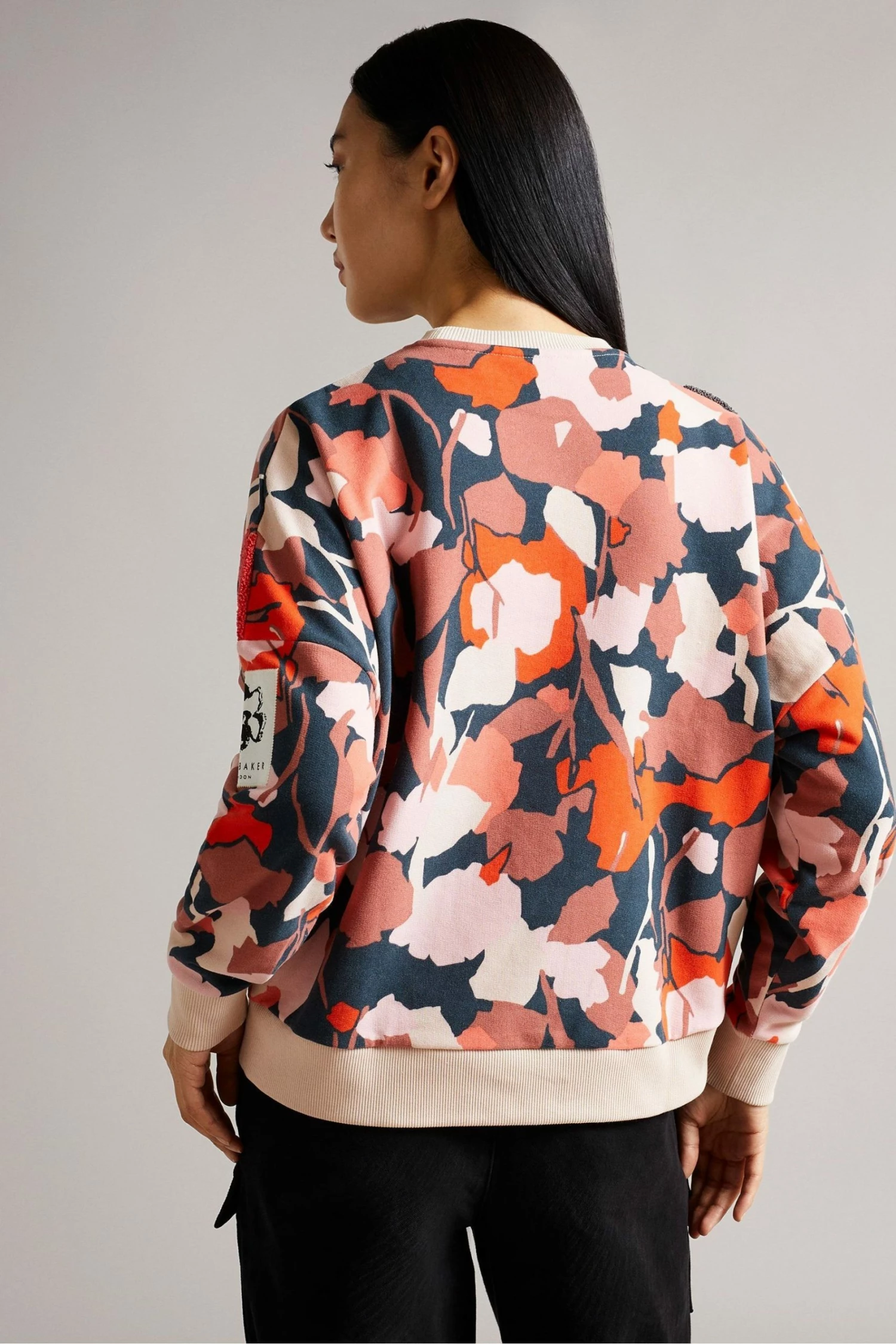 Ted Baker Pink Printed Sweat Top 4 Ted Baker Pink Printed Sweat Top - Image 2