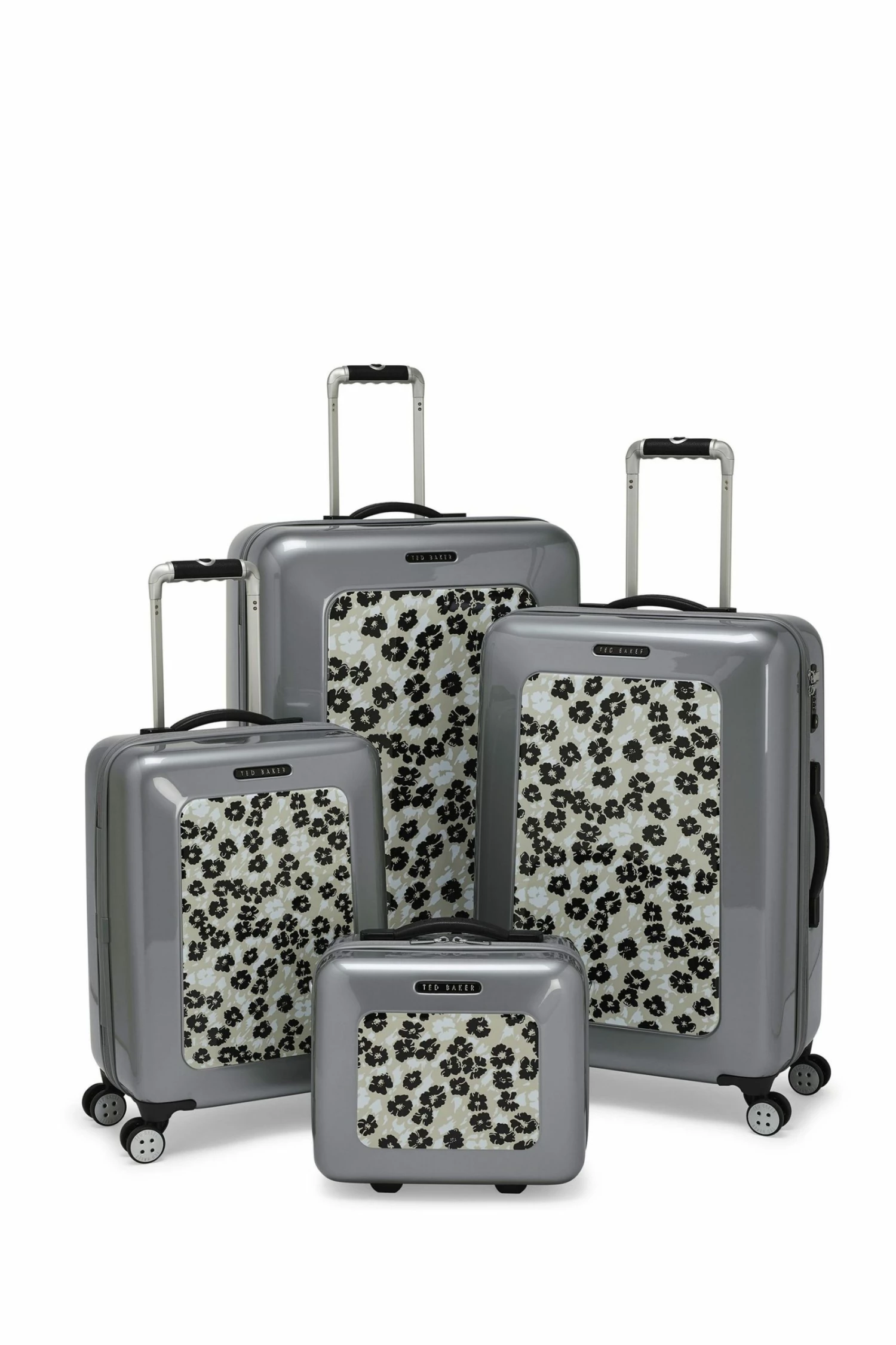 Ted Baker Grey New World Mono Print Vanity Case 8 Ted Baker Grey New World Mono Print Vanity Case - Image 6