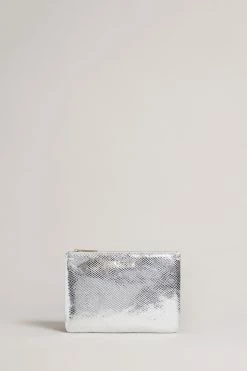 Ted Baker Small Snaksa Silver Snake Detail Pouch