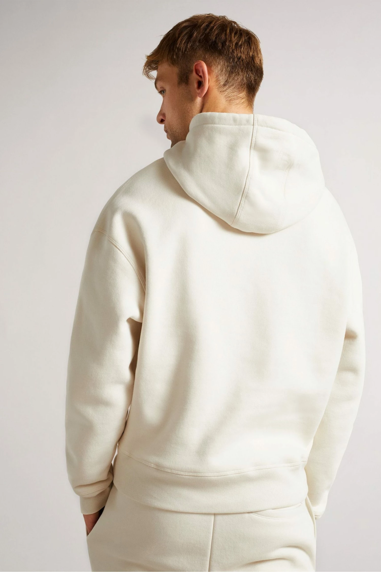 Ted Baker Lavery Natural Heavyweight Relaxed Fit Hoodie 3 Ted Baker Lavery Natural Heavyweight Relaxed Fit Hoodie - Image 2
