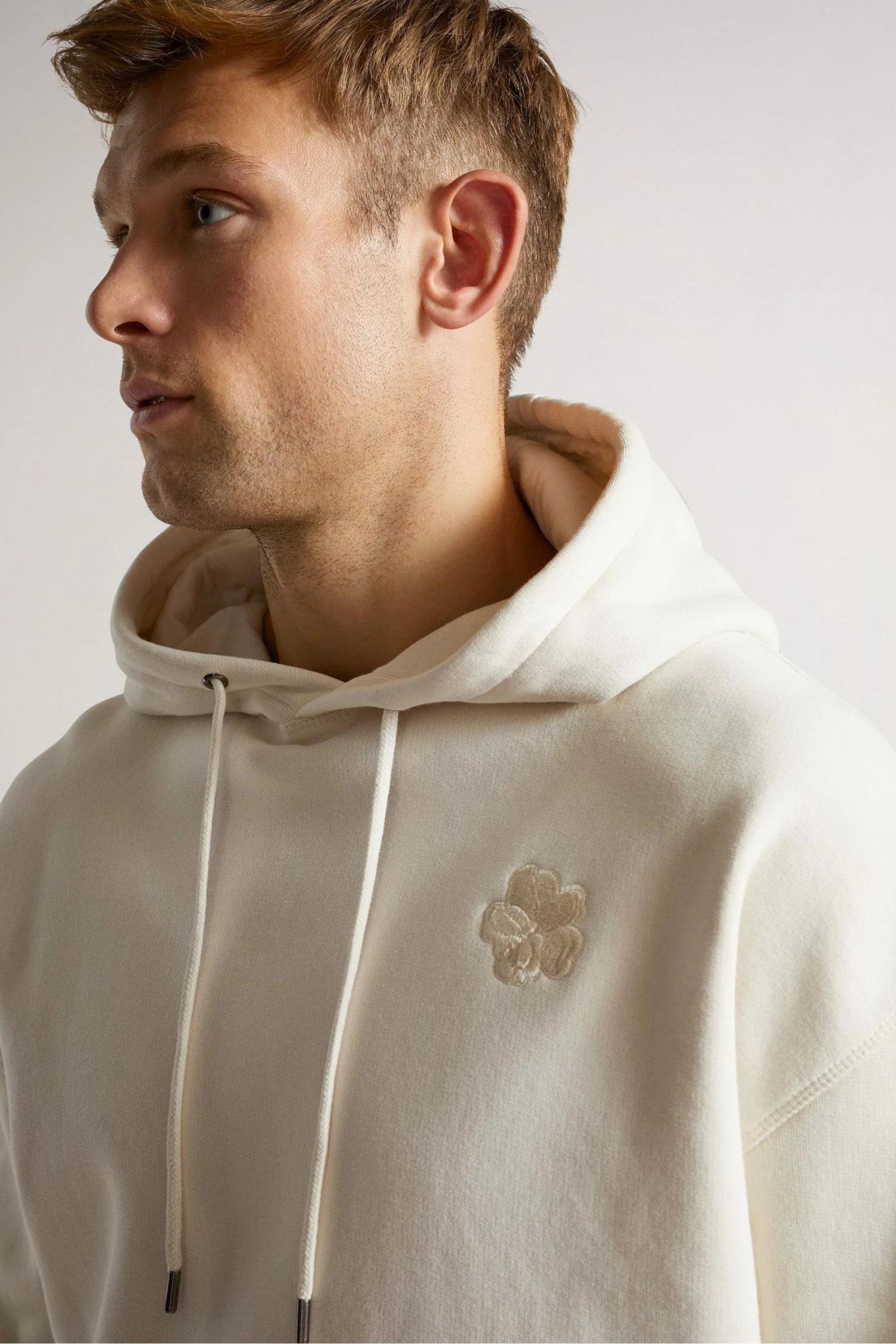 Ted Baker Lavery Natural Heavyweight Relaxed Fit Hoodie 4 Ted Baker Lavery Natural Heavyweight Relaxed Fit Hoodie - Image 3