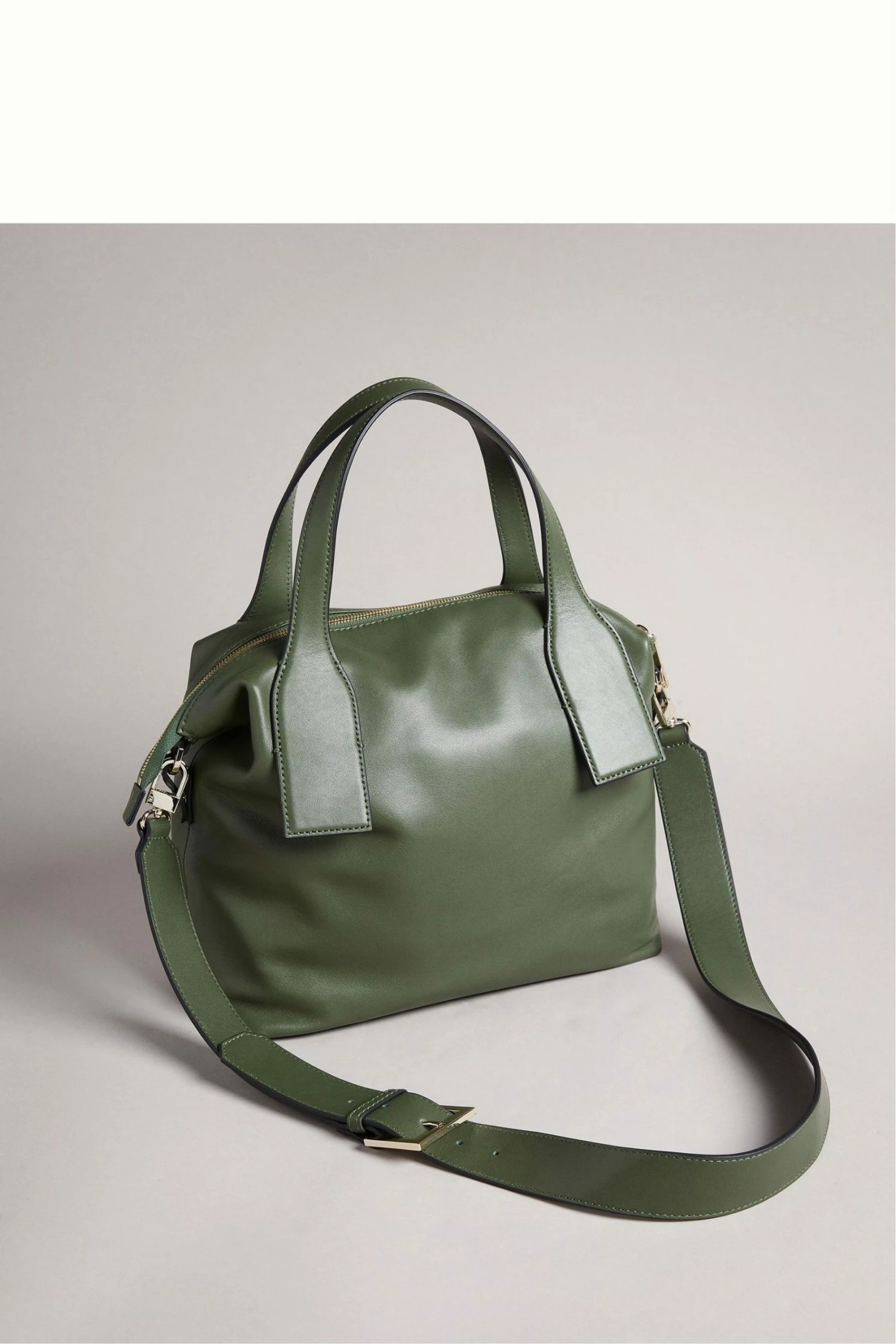 Ted Baker Green Embossed Branded Tote Bag 4 Ted Baker Green Embossed Branded Tote Bag - Image 2